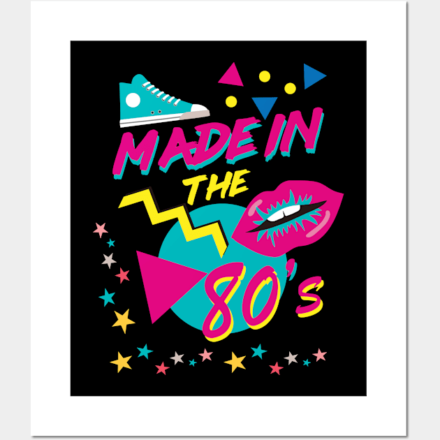 Vintage Retro 80's T shirt: Made in the eighties 1980's Wall Art by USProudness